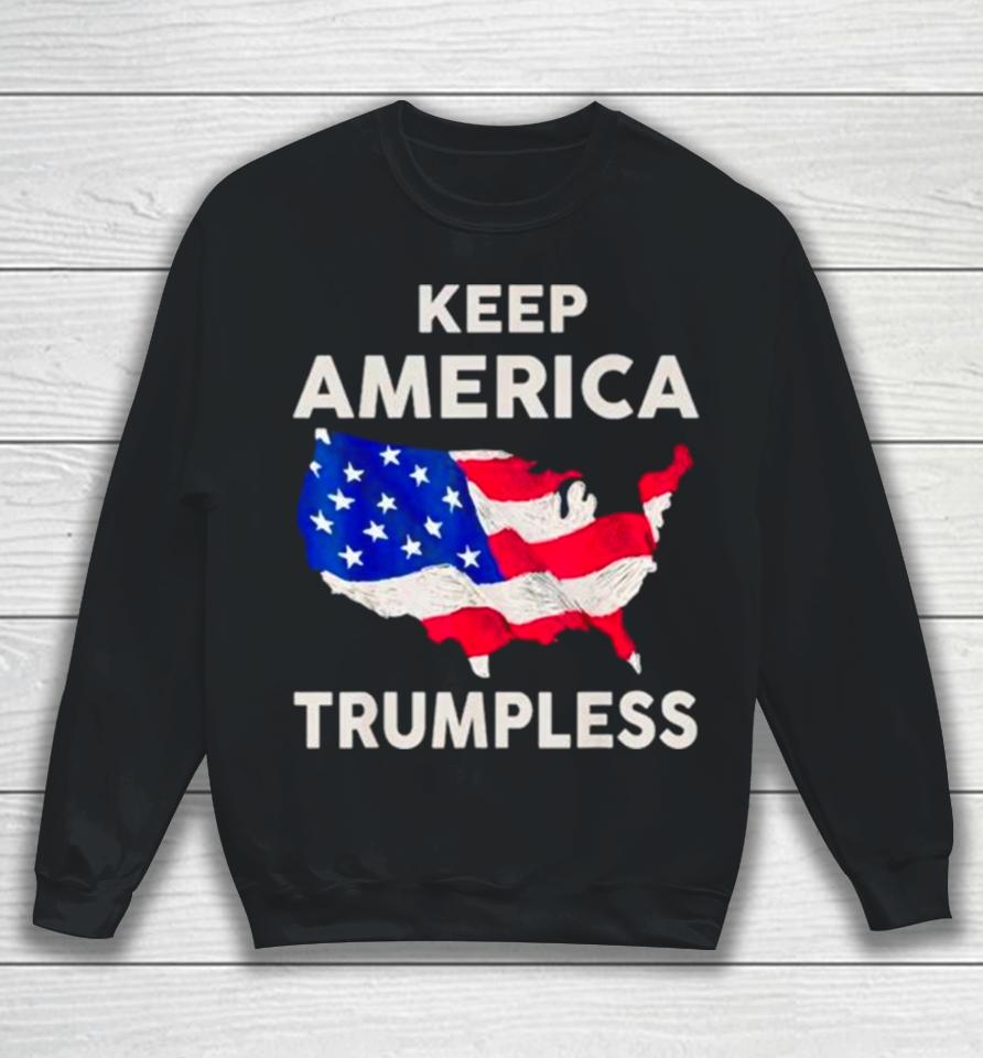 Keep American Trumpless Usa Flag Map Sweatshirt