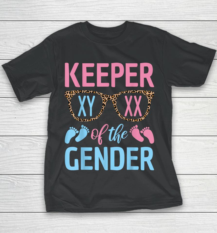 Keeper Of The Gender Baby Shower Gender Reveal Party Outfit Youth T-Shirt