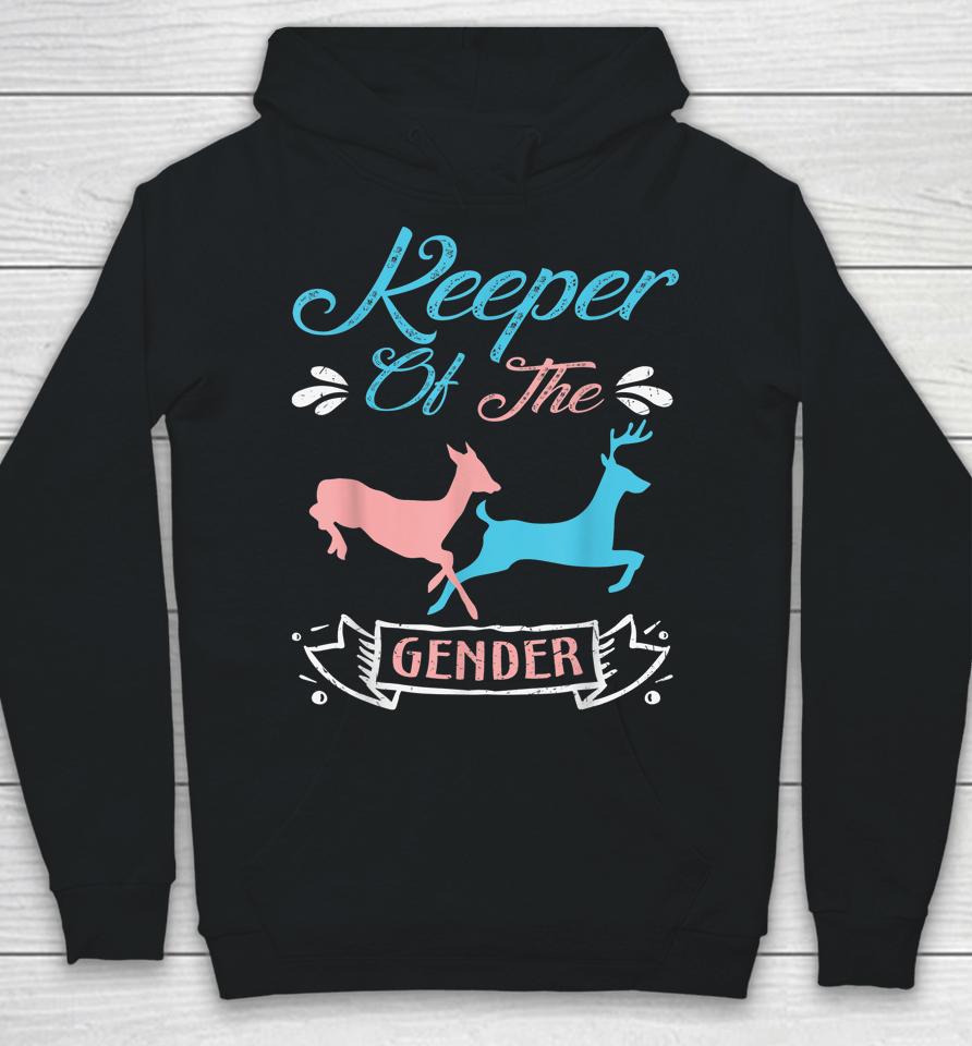 Keeper Of The Gender Buck Or Doe In Blue And Pink Party Hoodie