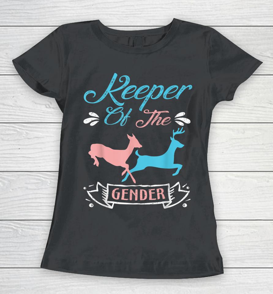 Keeper Of The Gender Buck Or Doe In Blue And Pink Party Women T-Shirt
