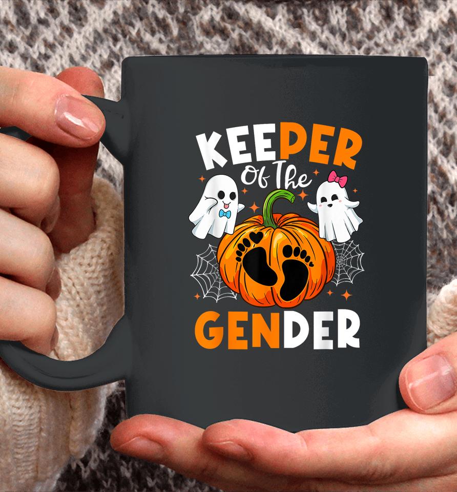 Keeper Of The Gender Reveal Baby Fall Halloween Thanksgiving Coffee Mug