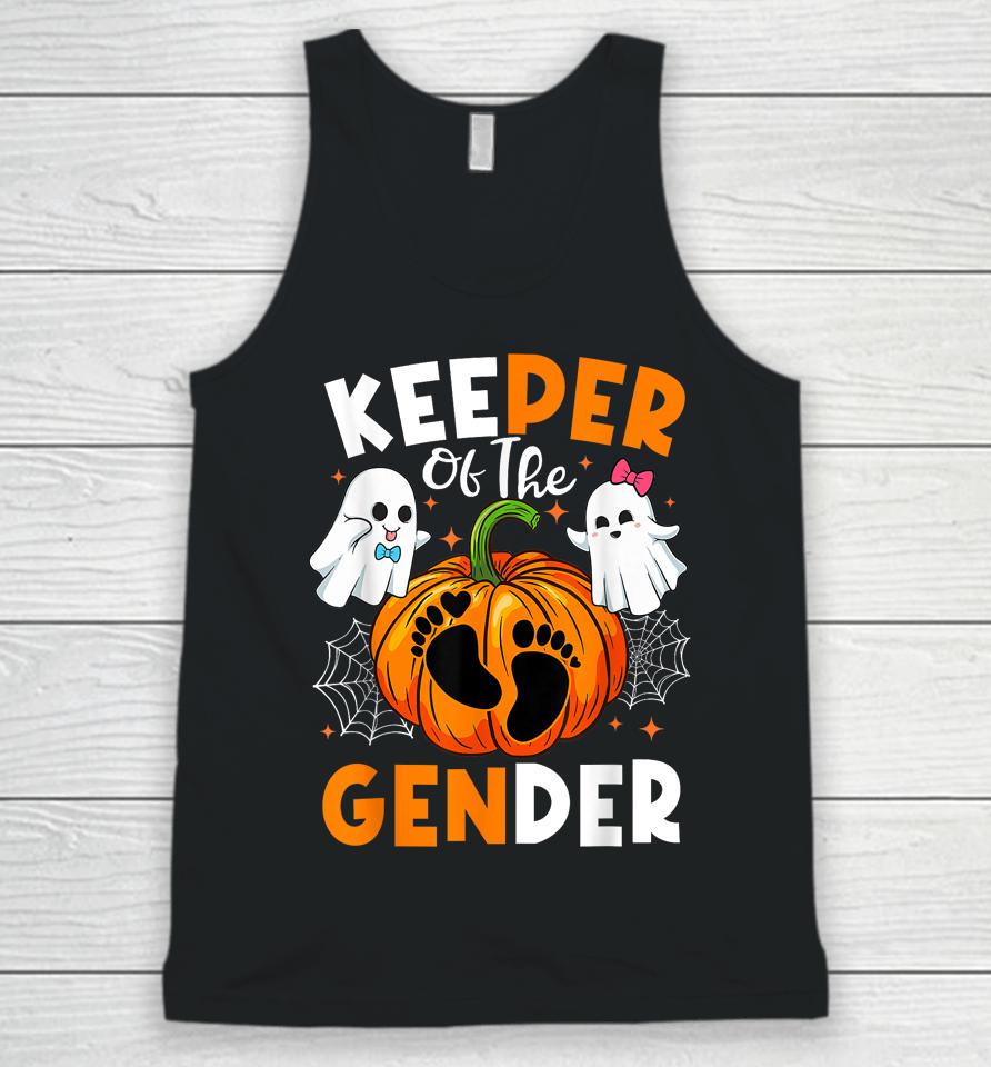 Keeper Of The Gender Reveal Baby Fall Halloween Thanksgiving Unisex Tank Top