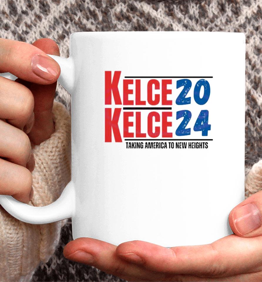 Kelce 2024 Taking America To New Heights Coffee Mug