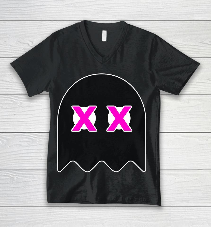 Kem Dead Ghost Semi-Transparent Unisex V-Neck T-Shirt