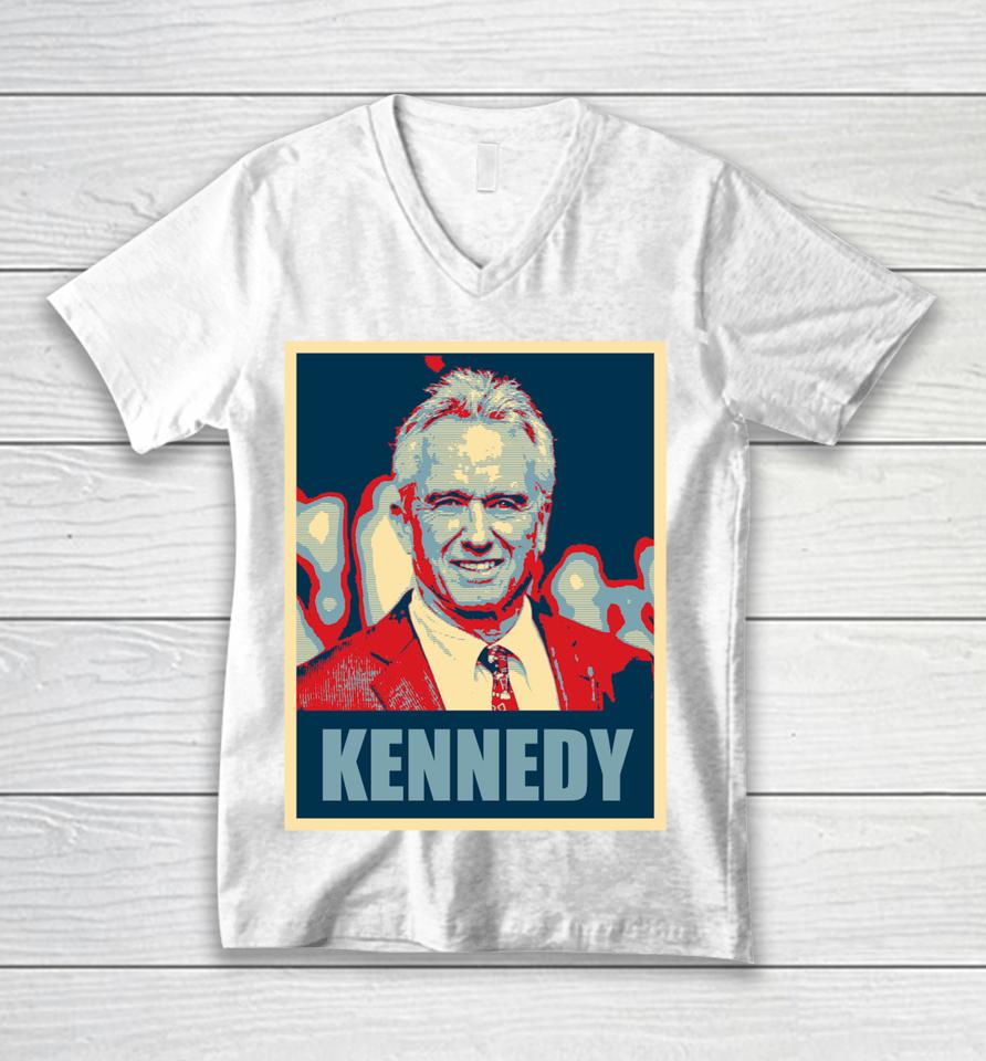 Kennedy 2024 For President Election Poster Unisex V-Neck T-Shirt