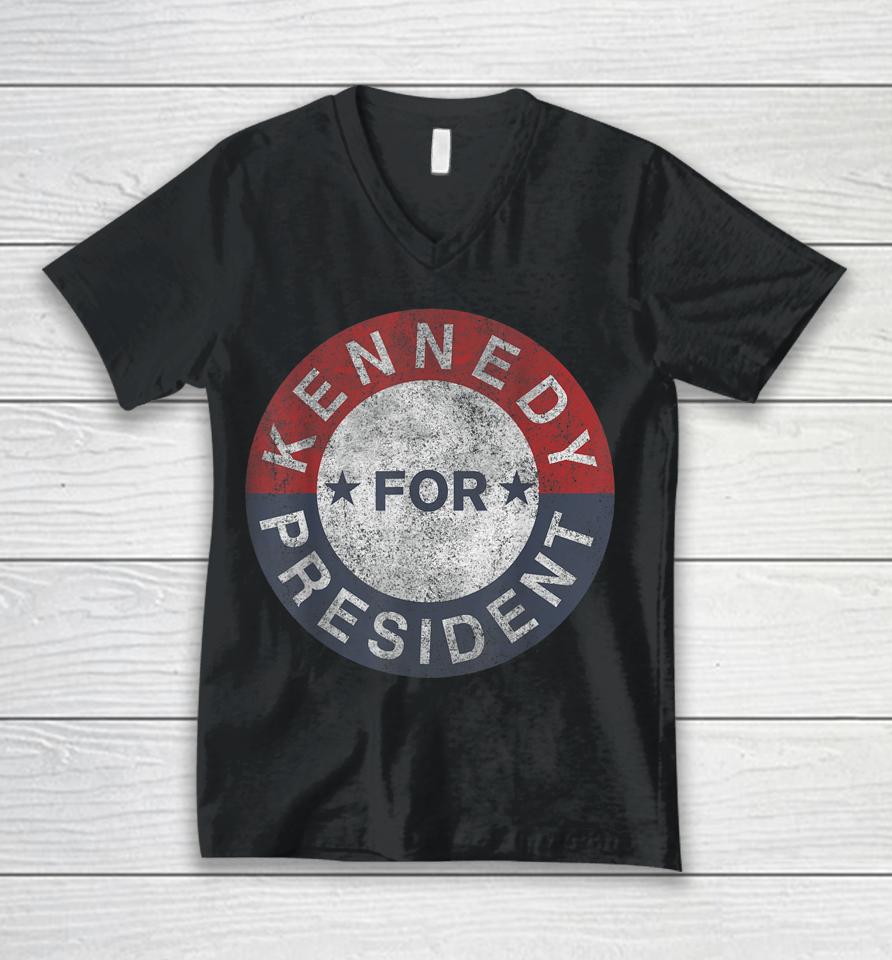 Kennedy For President Jfk 1960 Unisex V-Neck T-Shirt