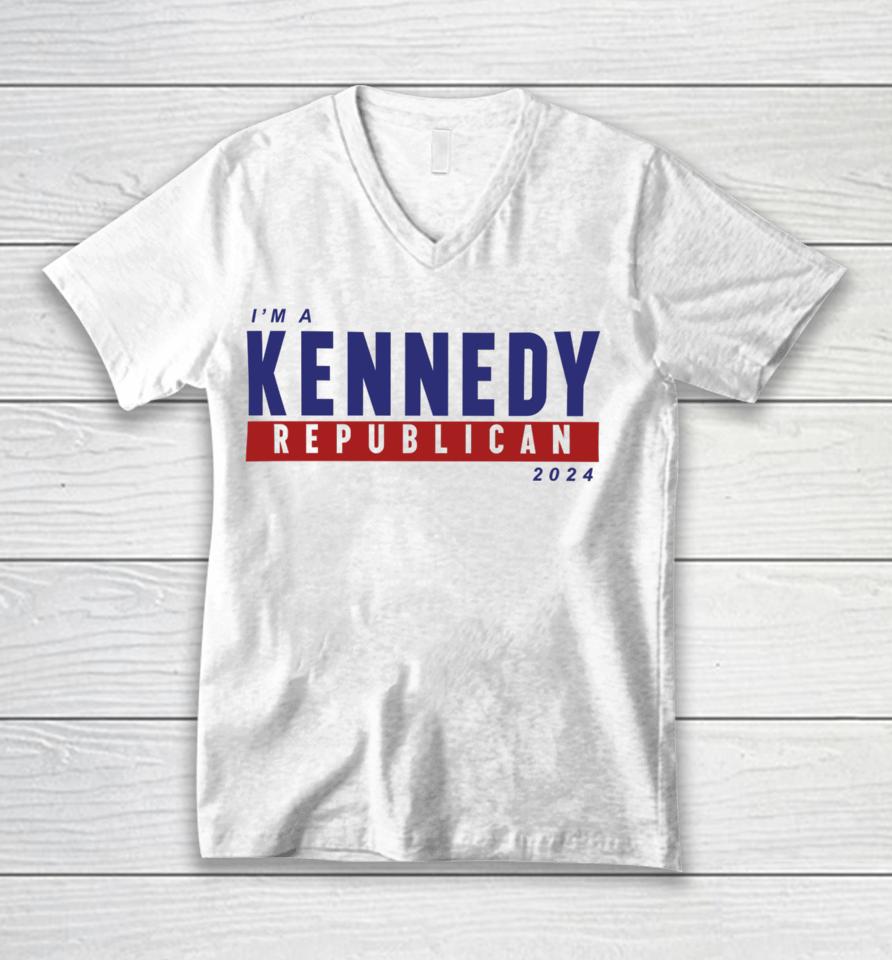 Kennedy24 Merch I'm A Kennedy Republican 2024 Unisex V-Neck T-Shirt
