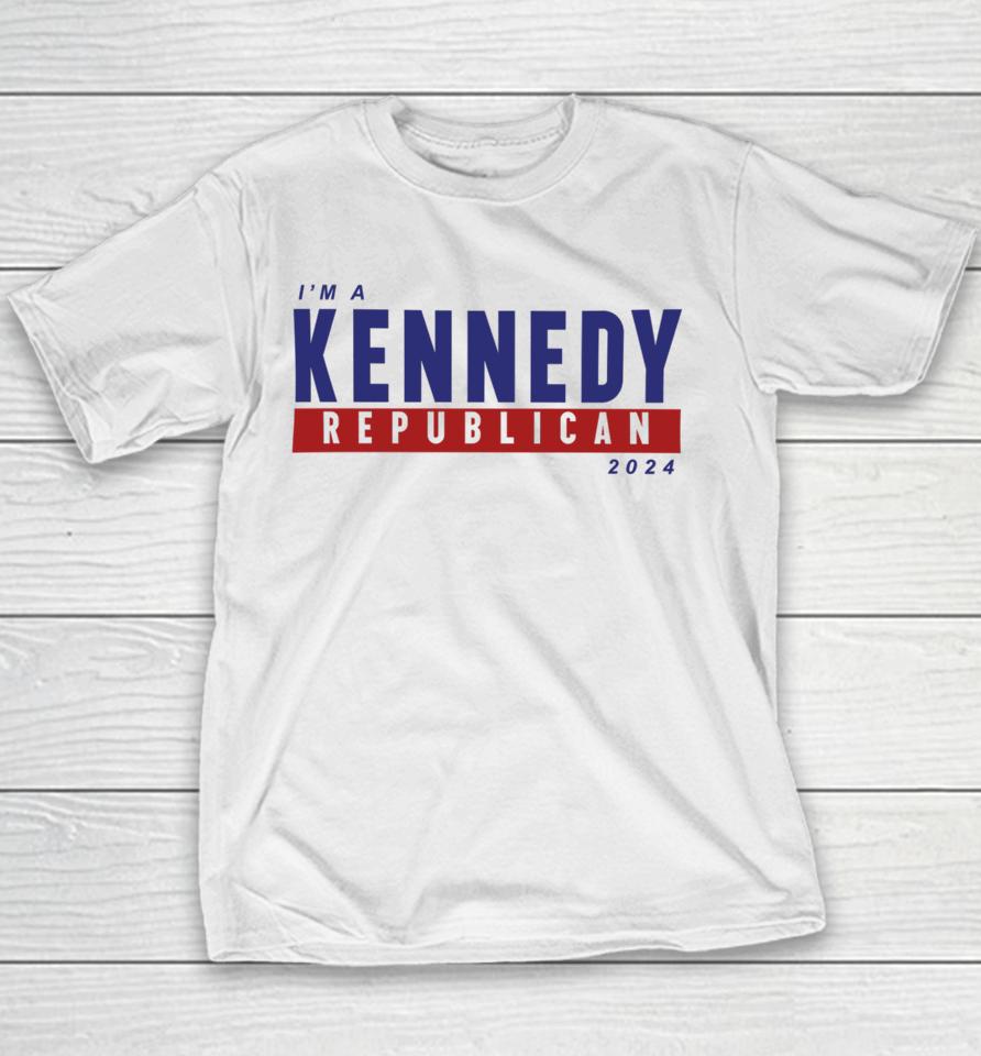 Kennedy24 Merch I'm A Kennedy Republican 2024 Youth T-Shirt