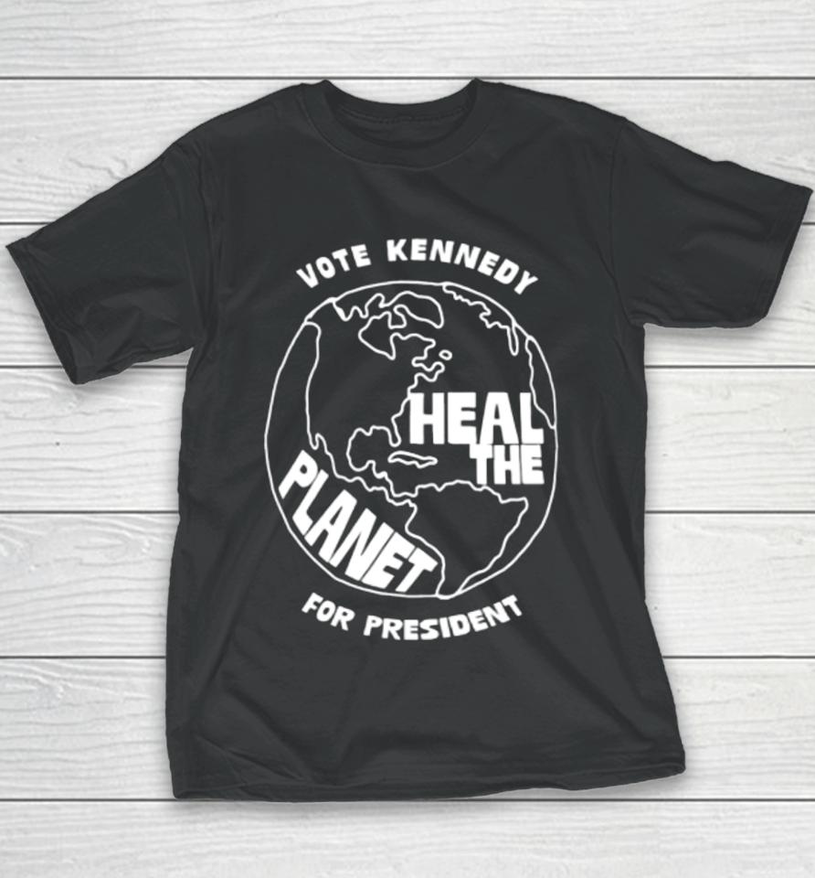 Kennedy24 Store Heal The Planet Youth T-Shirt