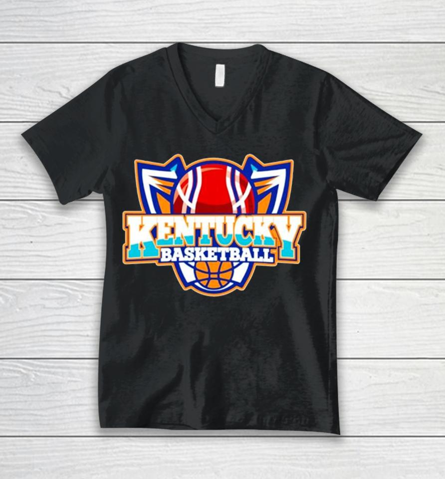 Kentucky Basketball Ncaa Team Logo Unisex V-Neck T-Shirt