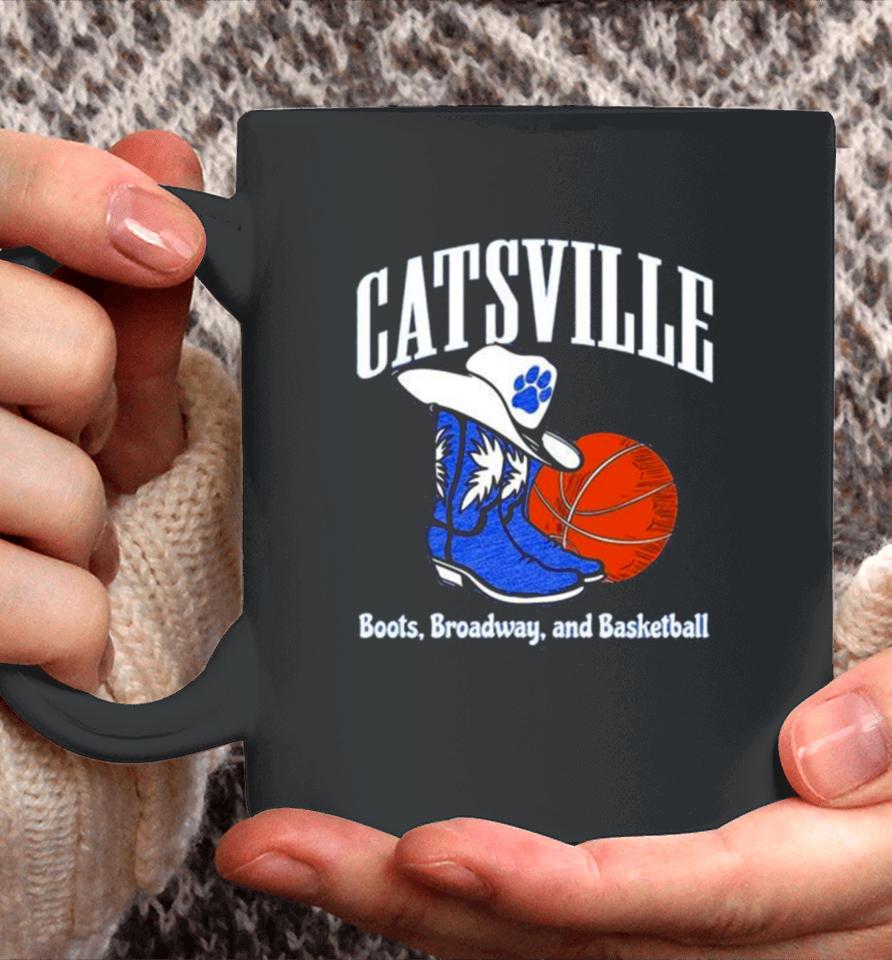 Kentucky Catsville Boots On Broadway Basketball Coffee Mug