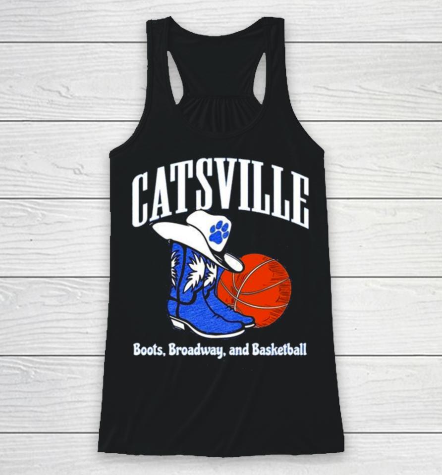 Kentucky Catsville Boots On Broadway Basketball Racerback Tank