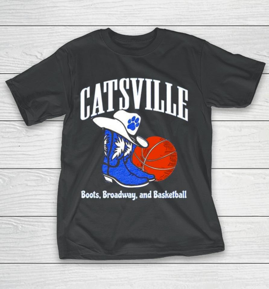 Kentucky Catsville Boots On Broadway Basketball T-Shirt