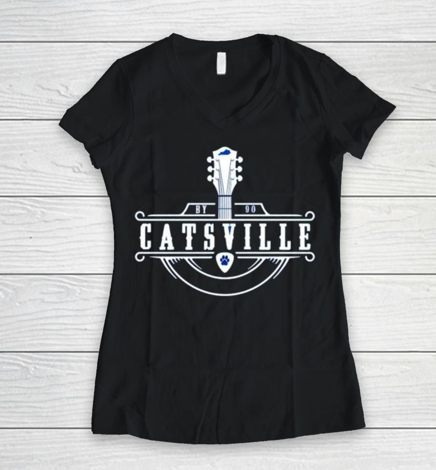 Kentucky Catsville Honky Tonk Women V-Neck T-Shirt