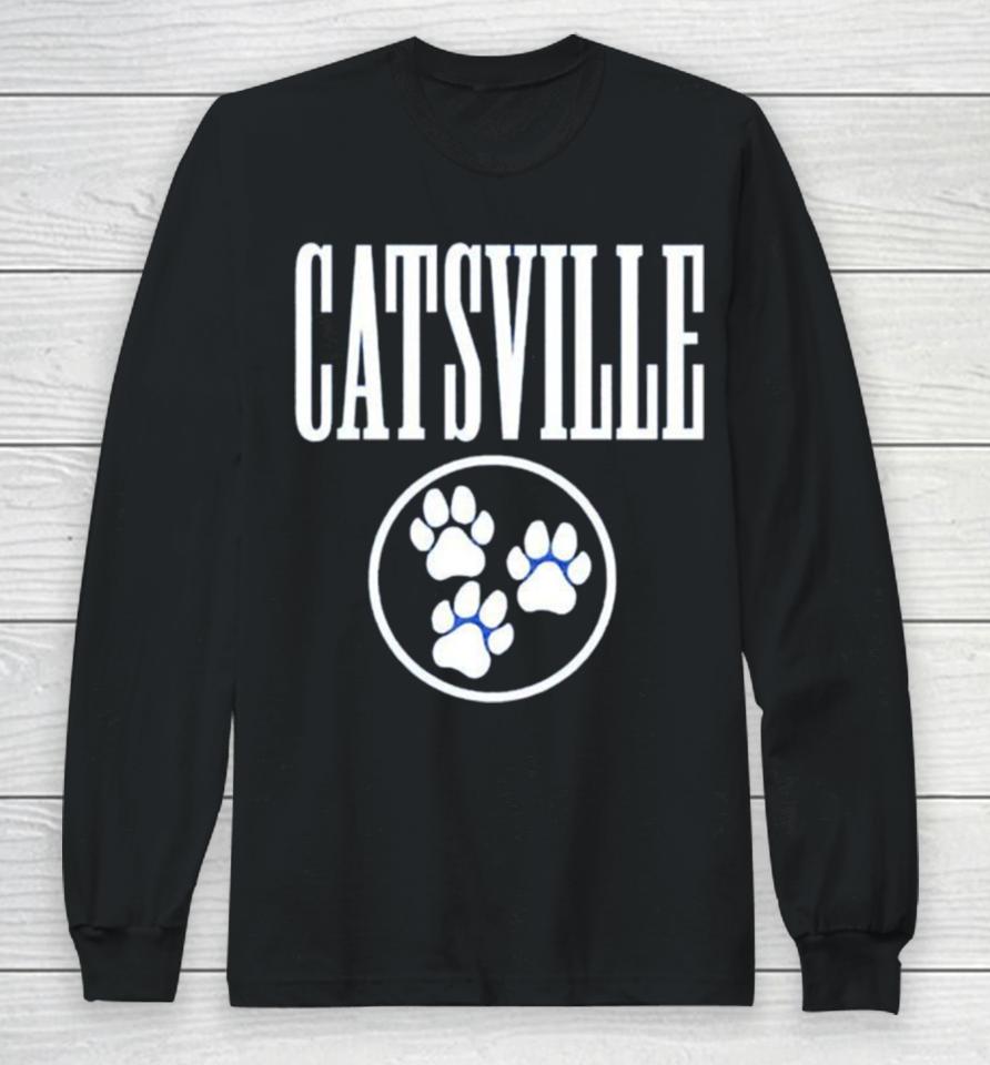 Kentucky Catsville Tri Paw Kids Long Sleeve T-Shirt