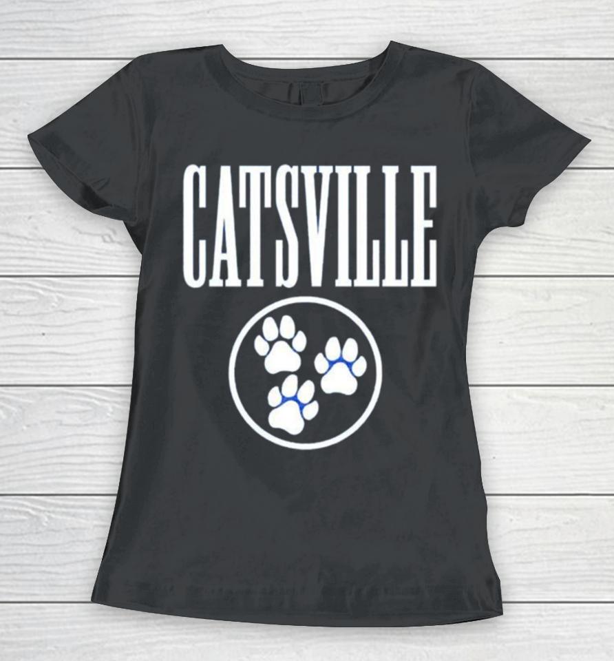 Kentucky Catsville Tri Paw Kids Women T-Shirt