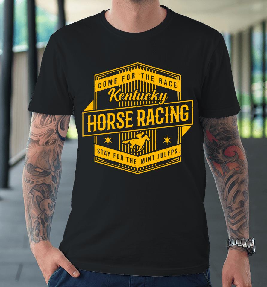 Kentucky Horse Racing Vintage Ky Derby Horse Jockey Premium T-Shirt
