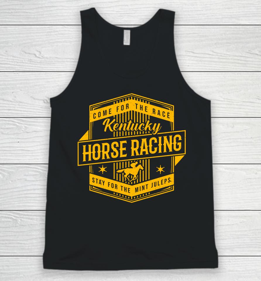 Kentucky Horse Racing Vintage Ky Derby Horse Jockey Unisex Tank Top