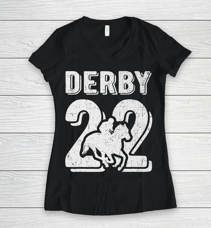 Kentucky Racing 2022 Derby Horse Racing Women V-Neck T-Shirt