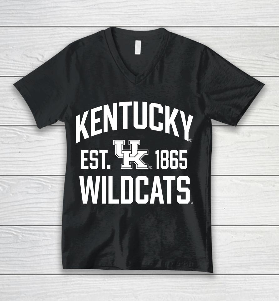 Kentucky Wildcats 1274 Victory Falls Est 1865 Unisex V-Neck T-Shirt