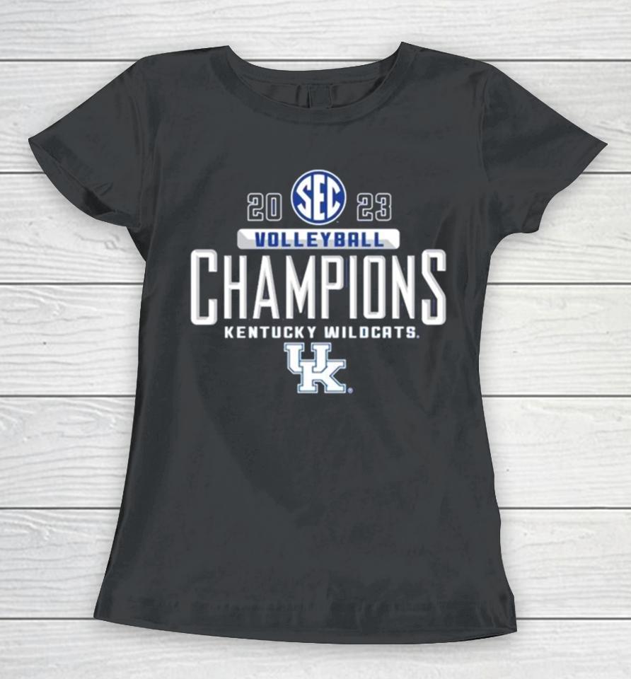 Kentucky Wildcats 2023 Sec Women’s Volleyball Regular Season Champions Women T-Shirt
