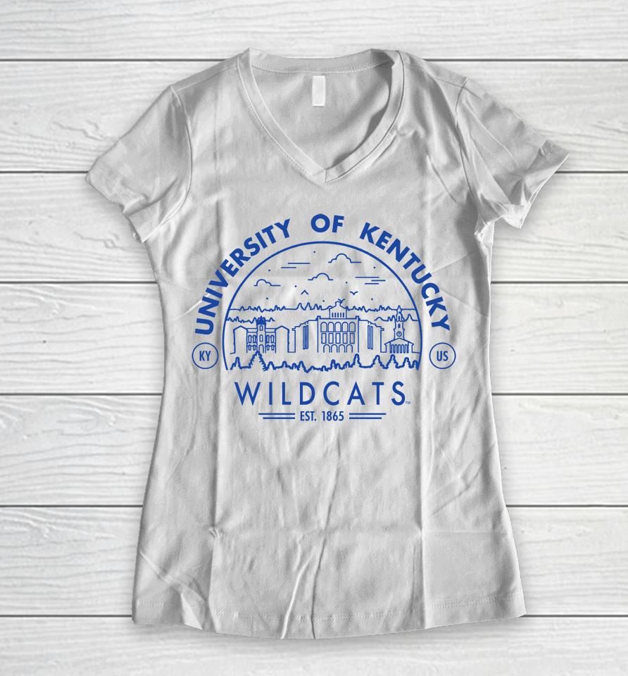 Kentucky Wildcats Premium Heavyweight University Women V-Neck T-Shirt