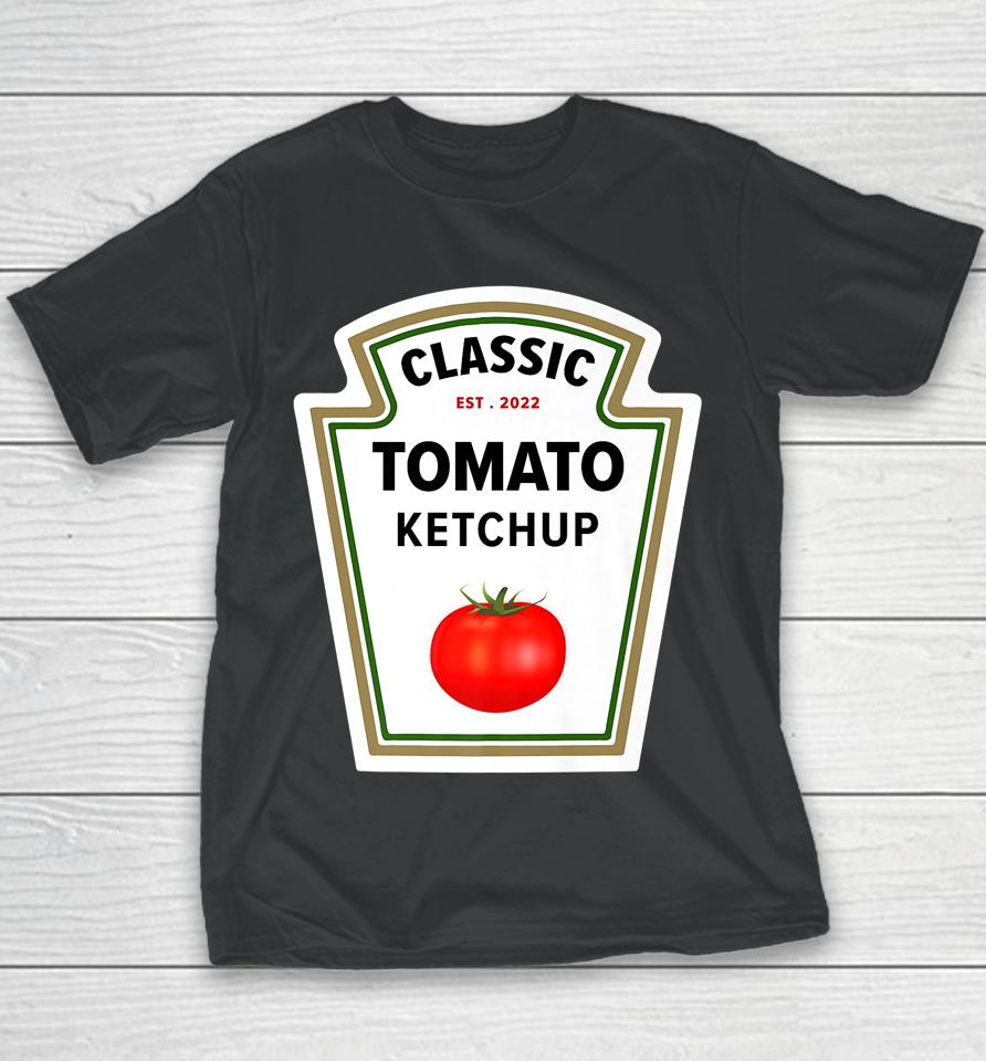 Ketchup Bottle Diy Costume Matching Couples Groups Halloween Youth T-Shirt