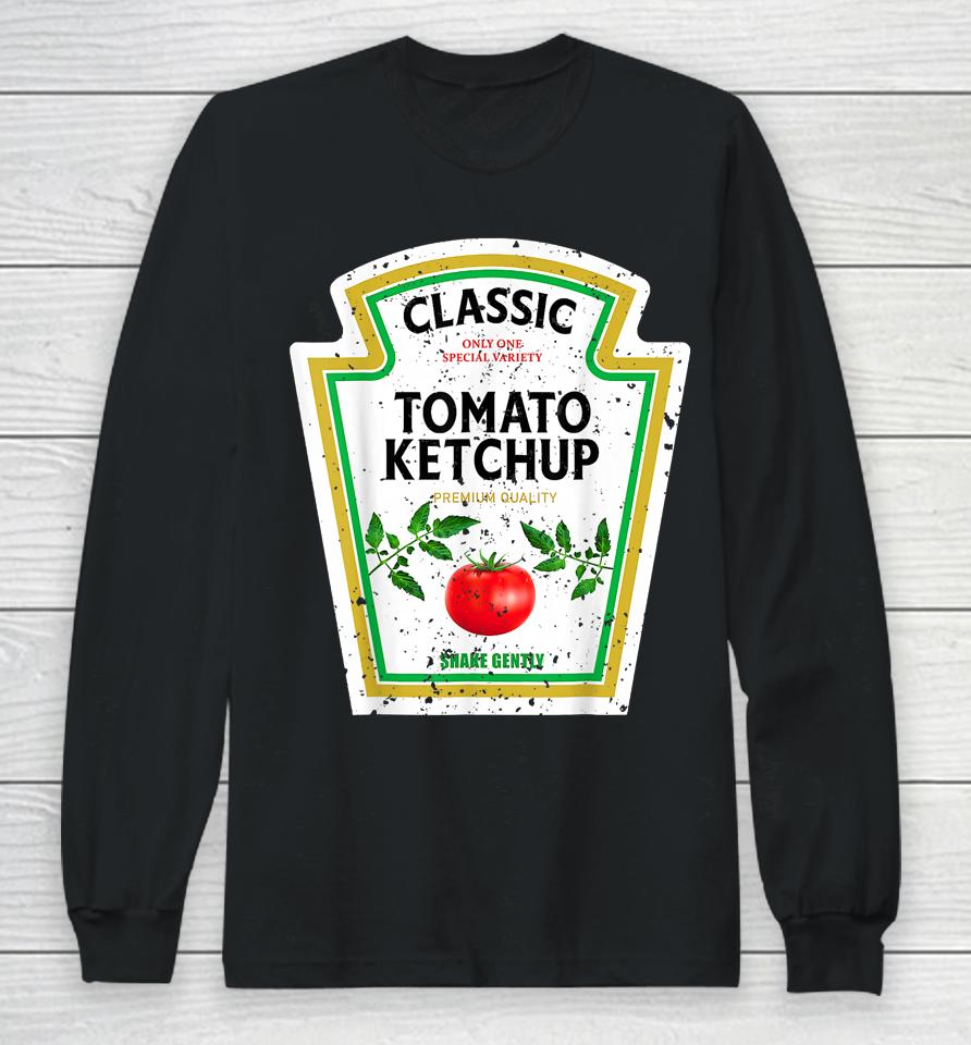Ketchup Halloween 2022 Costume Matching Couple Mustard Mayo Long Sleeve T-Shirt