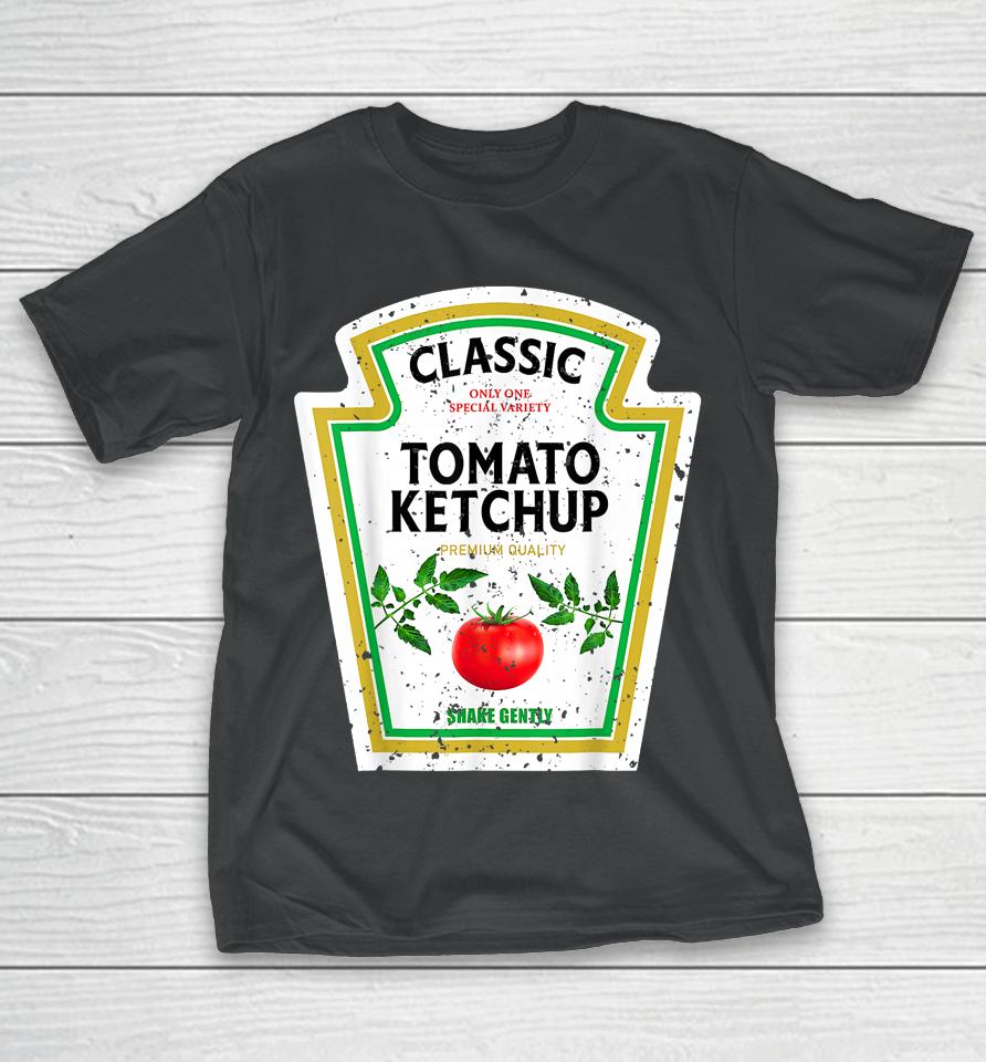 Ketchup Halloween 2022 Costume Matching Couple Mustard Mayo T-Shirt