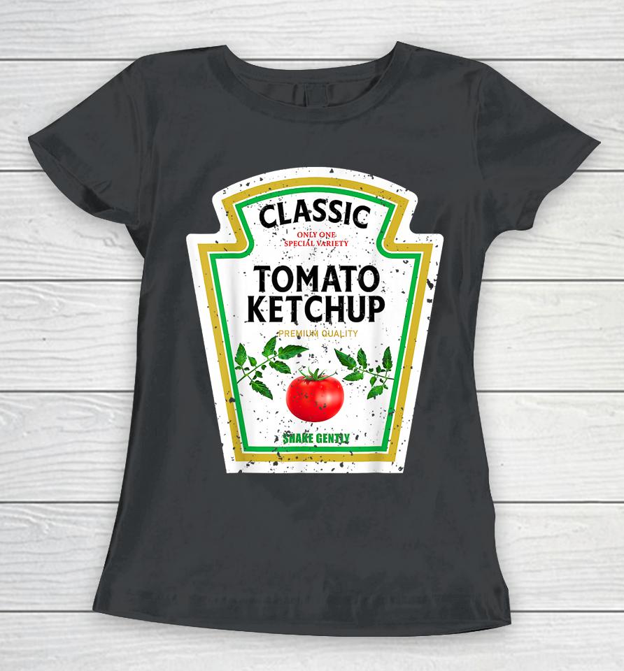 Ketchup Halloween 2022 Costume Matching Couple Mustard Mayo Women T-Shirt