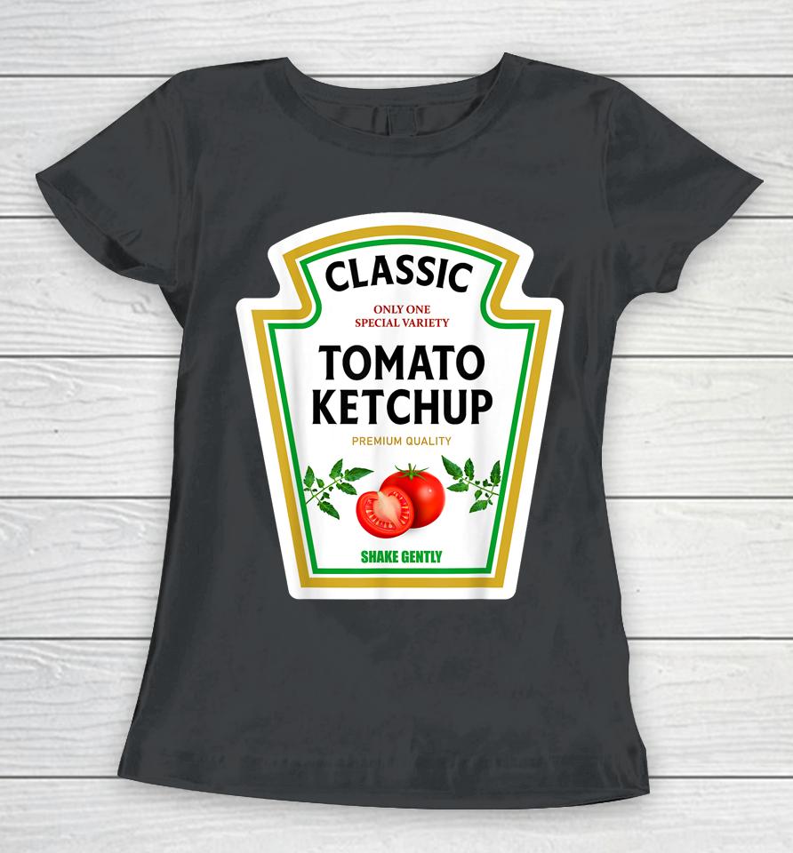 Ketchup Halloween 2023 Costume Family Matching Mustard Group Women T-Shirt