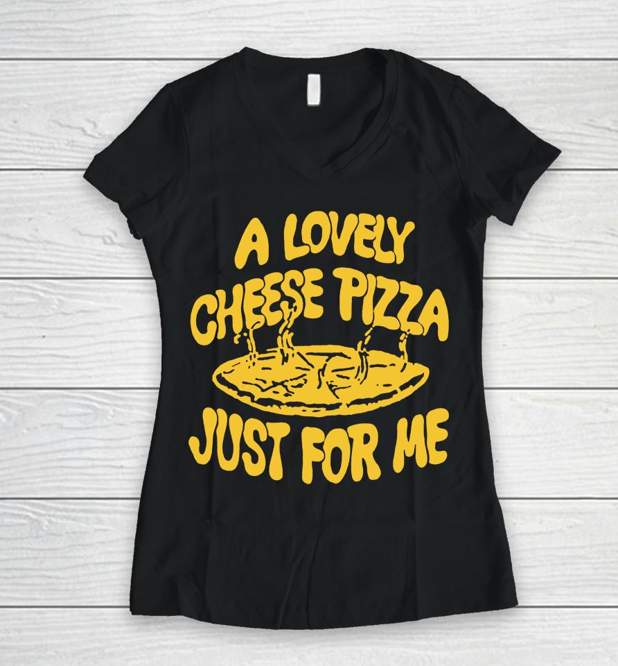 Kevin Mccallister's Cheese Pizza Just For Me Women V-Neck T-Shirt
