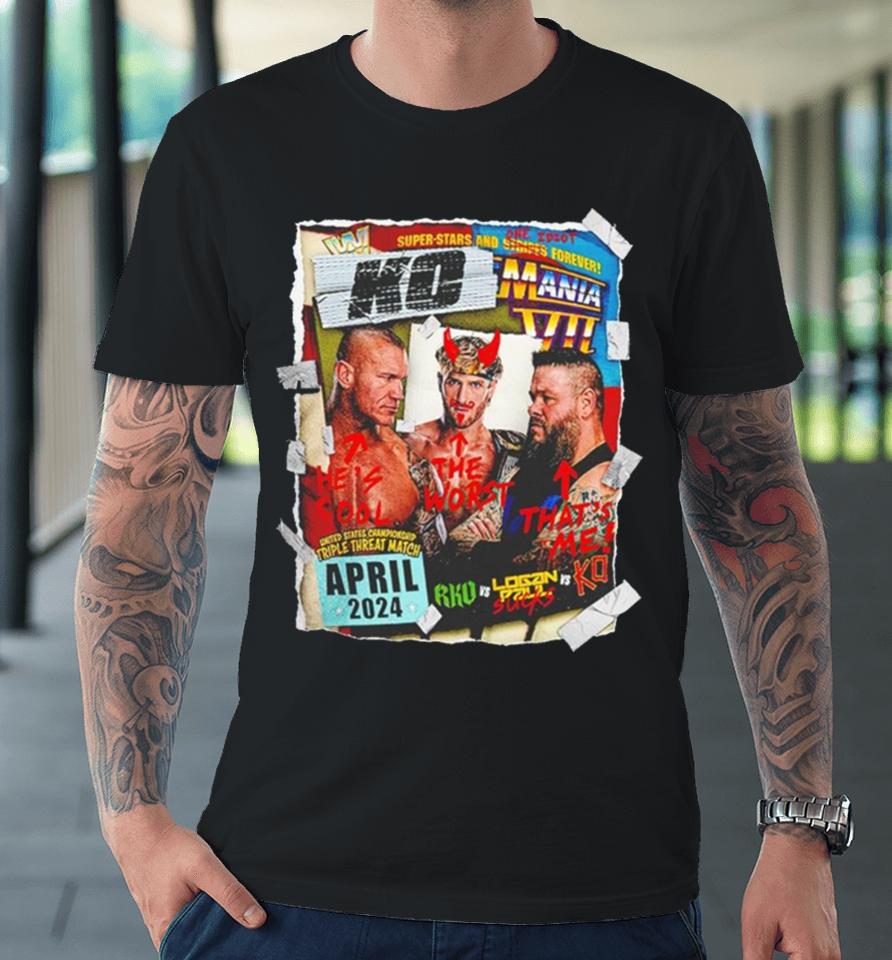 Kevin Owens Wrestlemania 40 Ko Mania Vii Premium T-Shirt