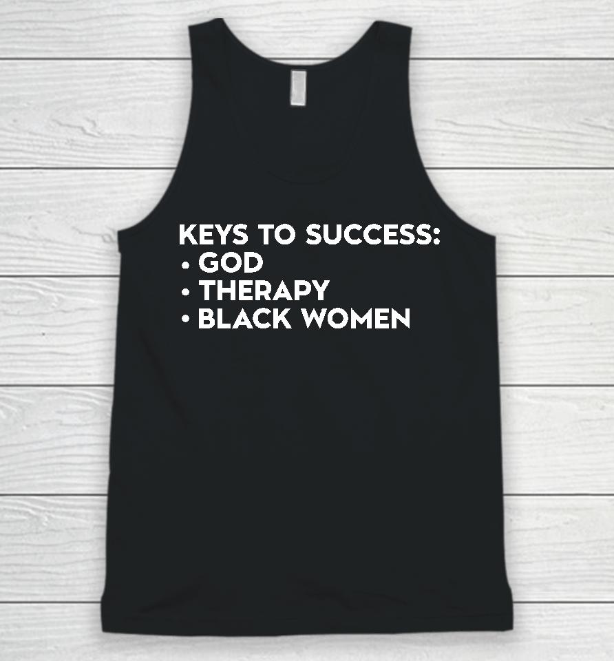 Keys To Success God Therapy Black Women Unisex Tank Top