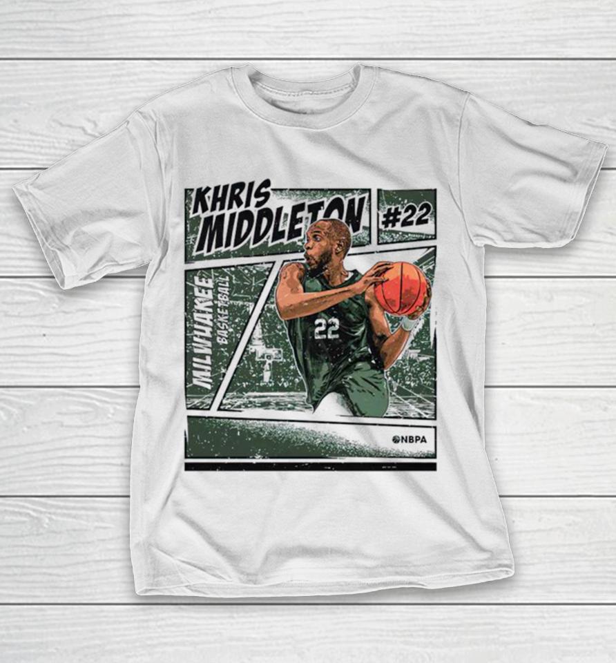 Khris Middleton Milwaukee Comic Slam Dunk T-Shirt