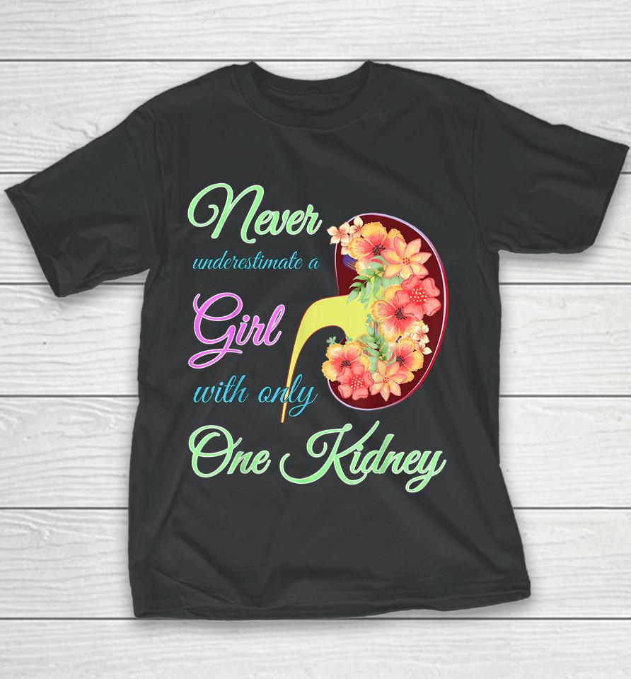 Kidney Disease Awareness Girl Donor Organ To Transplant Dad Youth T-Shirt