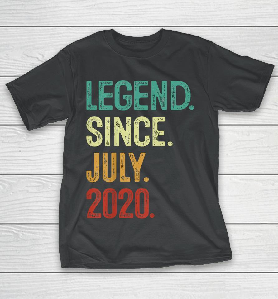 Kids 3 Years Old Legend Since July 2020 3Rd Birthday T-Shirt