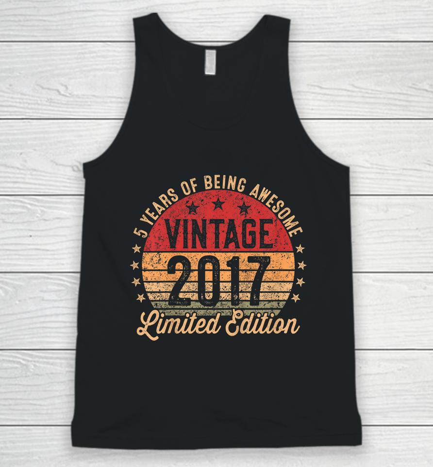 Kids 5 Year Old Vintage 2017 Limited Edition 5Th Birthday Unisex Tank Top