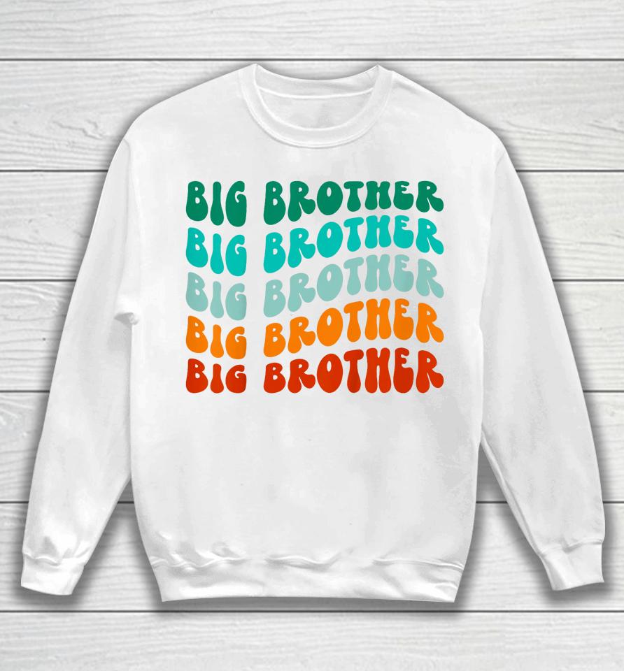 Kids Big Brother Shirt Boys Toddler Big Bro Sibling Announcement Sweatshirt