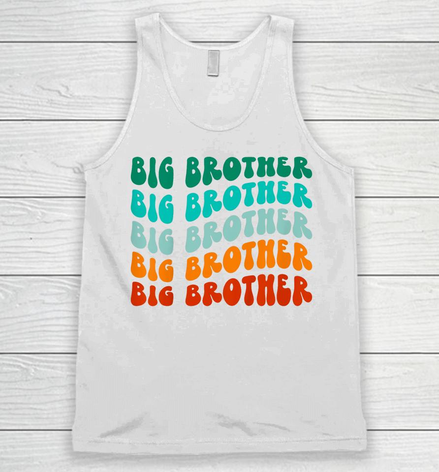 Kids Big Brother Shirt Boys Toddler Big Bro Sibling Announcement Unisex Tank Top