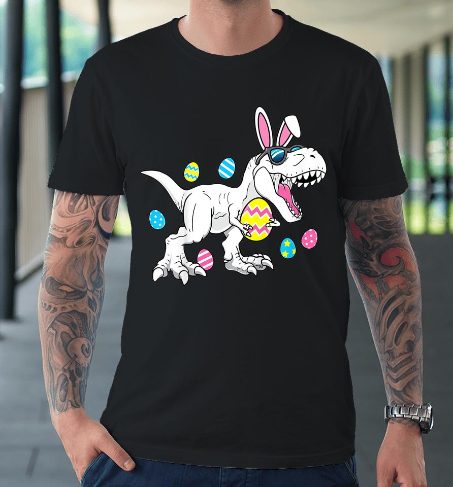 Kids Boys Easter Dinosaur Shirt Egg A Saurus Trex Premium T-Shirt