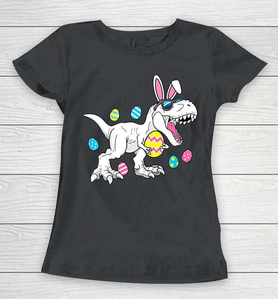 Kids Boys Easter Dinosaur Shirt Egg A Saurus Trex Women T-Shirt