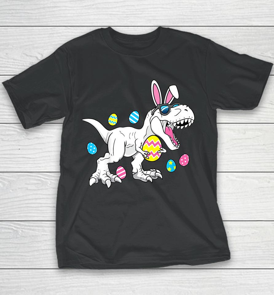Kids Boys Easter Dinosaur Shirt Egg A Saurus Trex Youth T-Shirt