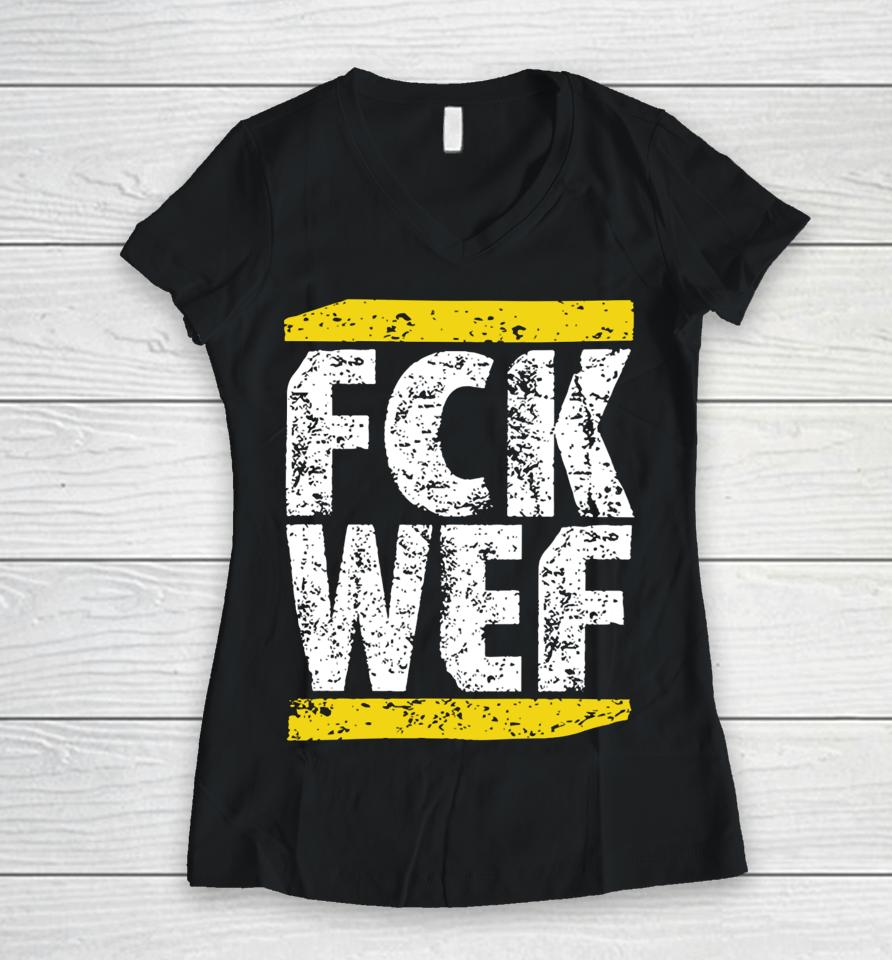 Kilezmore Shop Fck Wef Women V-Neck T-Shirt