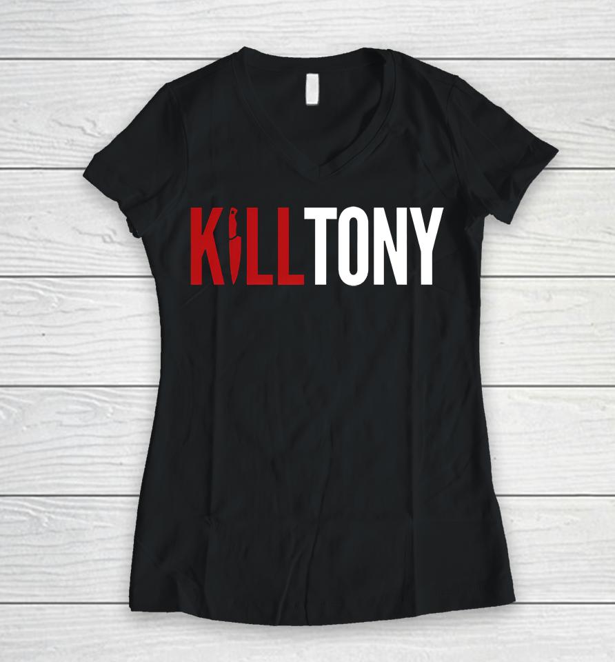 Kill Tony Merch Kill Tony Women V-Neck T-Shirt
