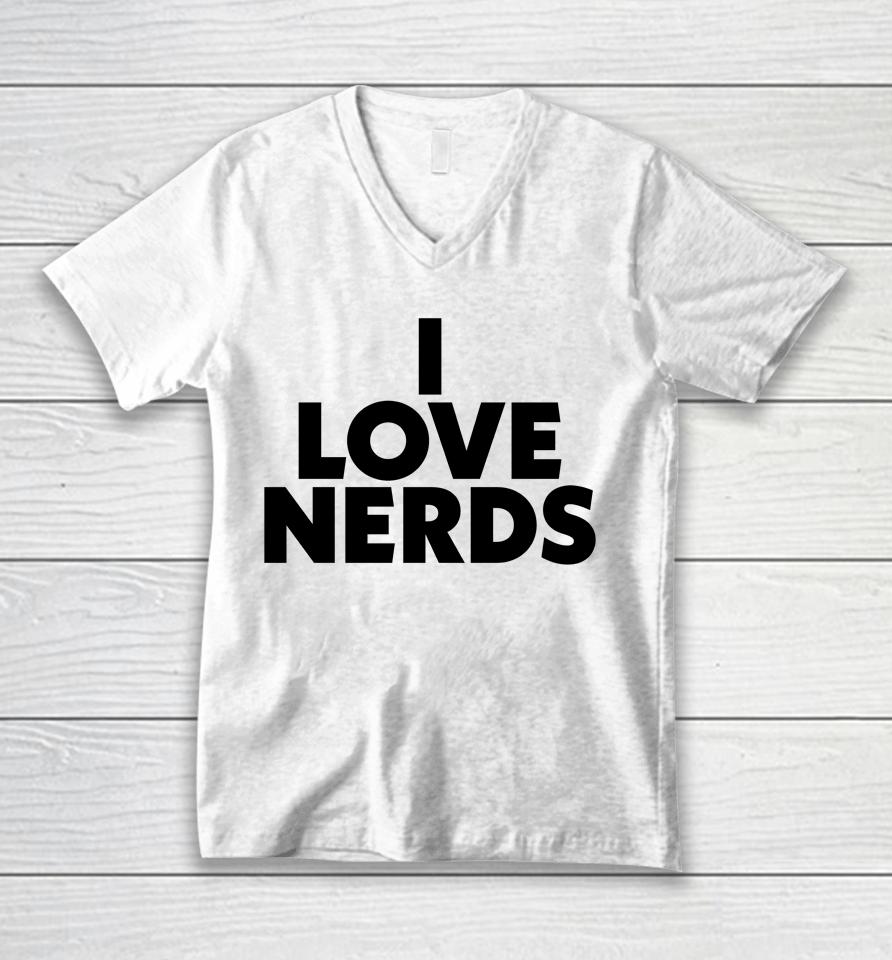 Kim Kardashian I Love Nerds Unisex V-Neck T-Shirt