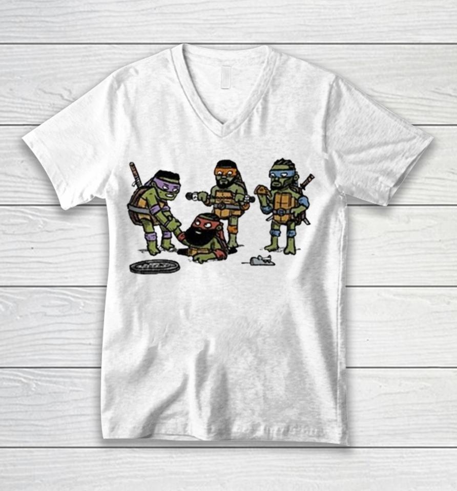 Kindajanky Lolwtferic New Ninjas Unisex V-Neck T-Shirt