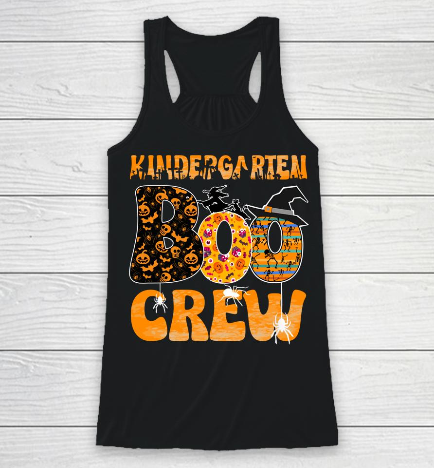 Kindergarten Boo Crew Vintage Halloween Costumes For Teacher Racerback Tank