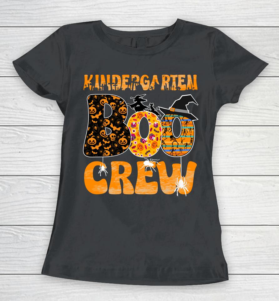 Kindergarten Boo Crew Vintage Halloween Costumes For Teacher Women T-Shirt