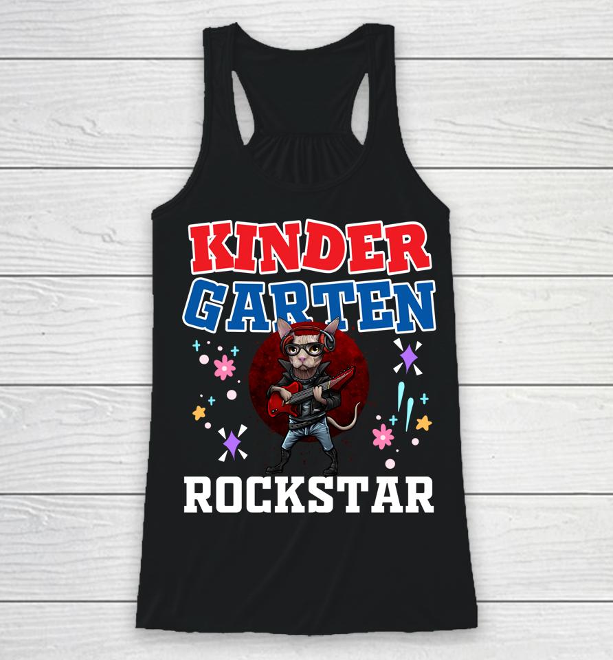 Kindergarten Rock And Roll Star School Racerback Tank